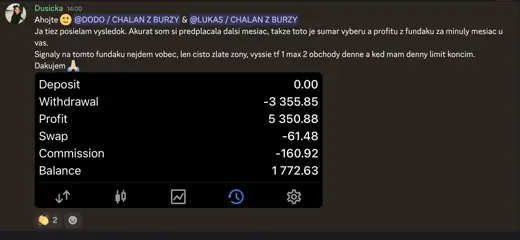 Recenzia členky komunity — výber profitu z fundovaného účtu
